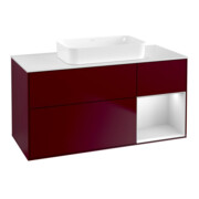 V&B Waschtischunterschrank Finion 120x60 cm, Reg re wh. m Lac, Peony Matt