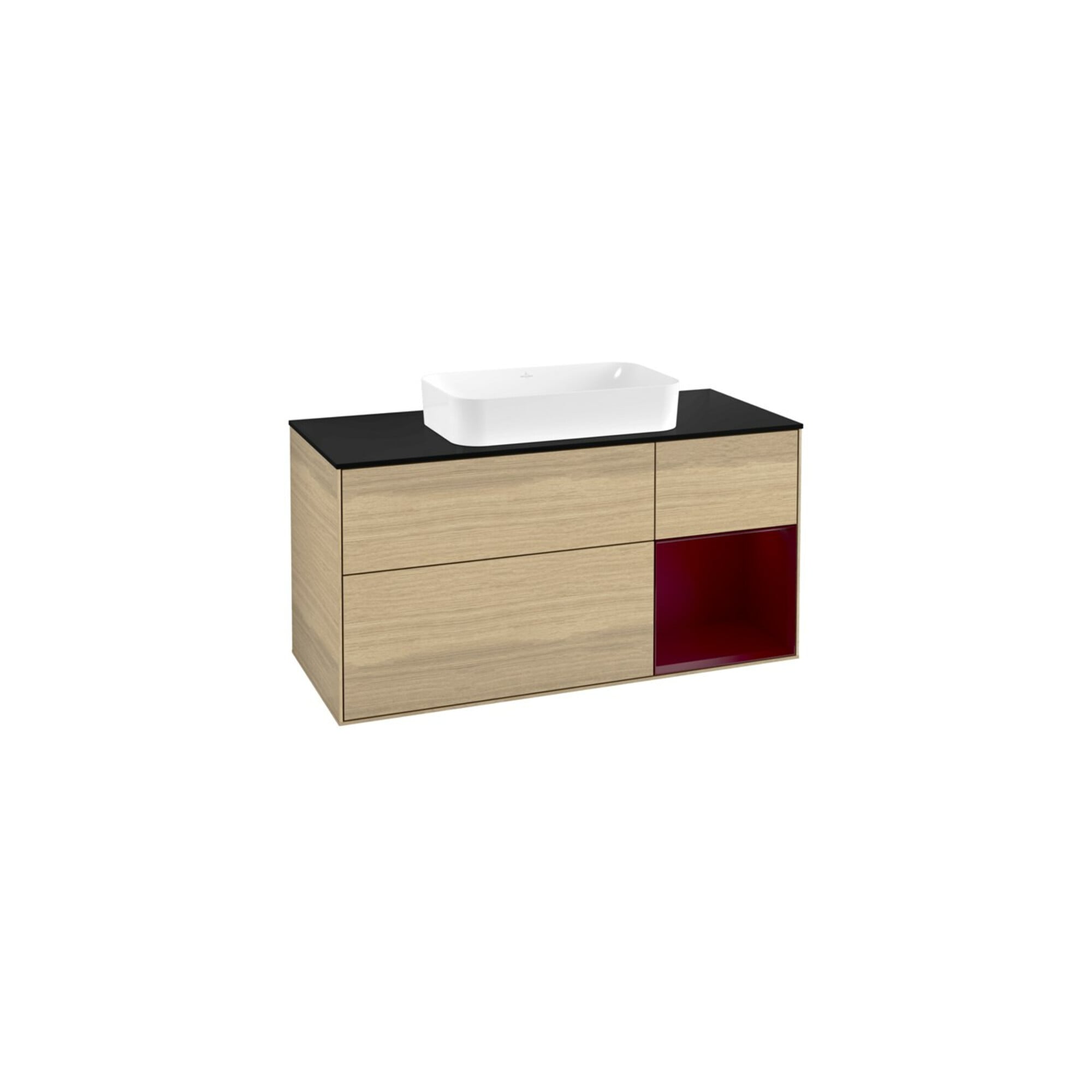 V&B Waschtischunterschrank Finion 120x60 cm, Reg rechts Peony, Oak Veneer ; Villeroy & Boch