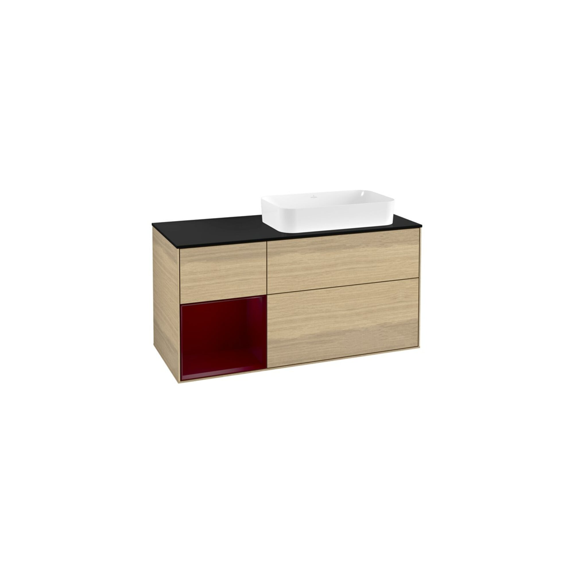 V&B Waschtischunterschrank Finion 120x60 cm, Regal links Peony, Oak Veneer ; Villeroy & Boch