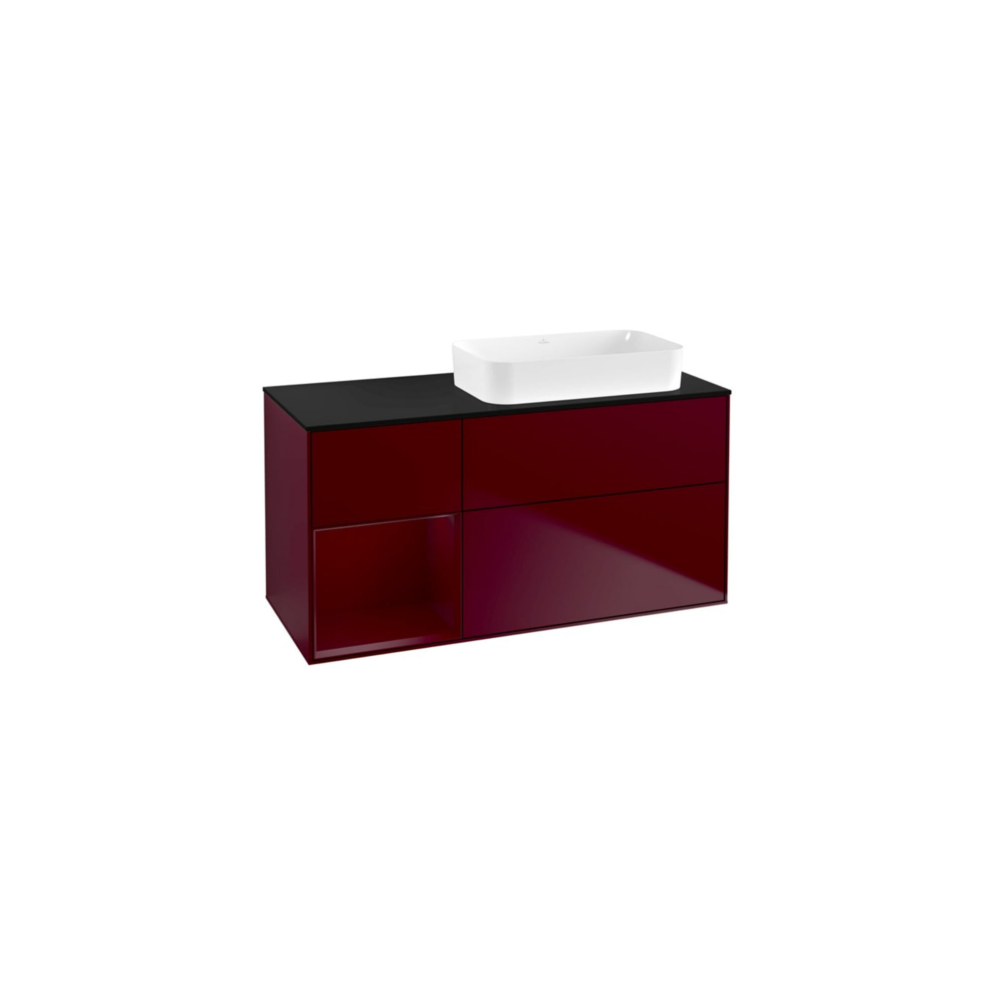 V&B Waschtischunterschrank Finion 120x60 cm, Regal links Peony, Peony Matt ; Villeroy & Boch