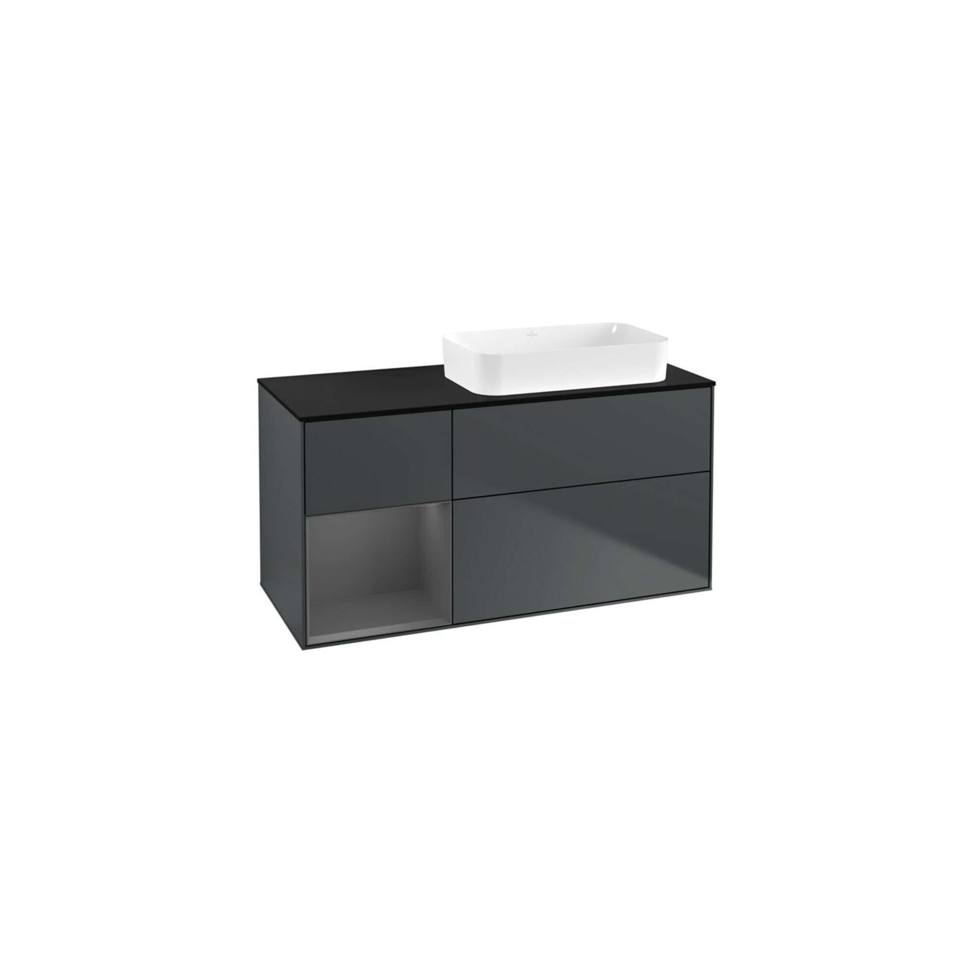 V&B Waschtischunterschrank Finion 120x60 cm, Rg l Anthrac. m, md bl. m Lac ; Villeroy & Boch