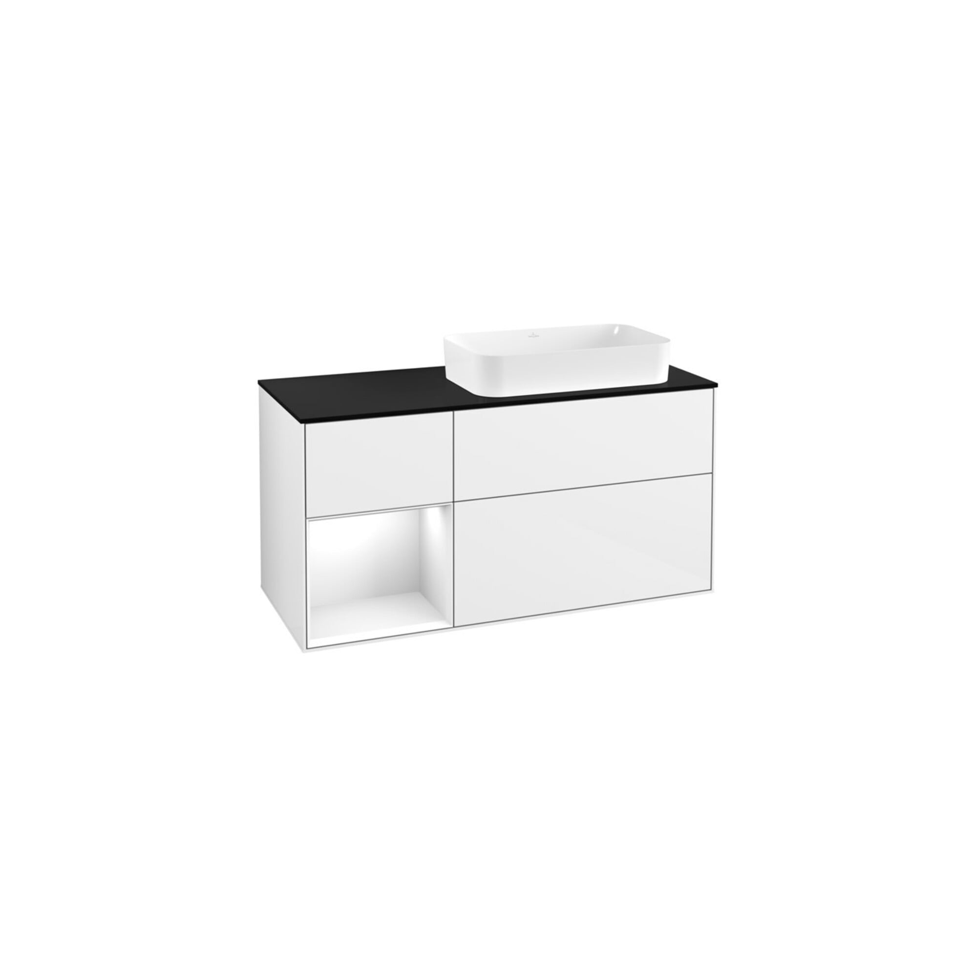 V&B Waschtischunterschrank Finion 120x60 cm, Rg l glo wh. Lac, glo wh. Lac ; Villeroy & Boch