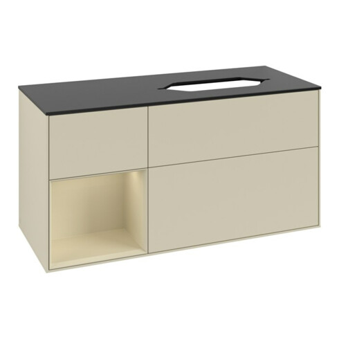 V&B Waschtischunterschrank Finion 120x60 cm, Rg l si Gr m Lac, si Gr m Lac