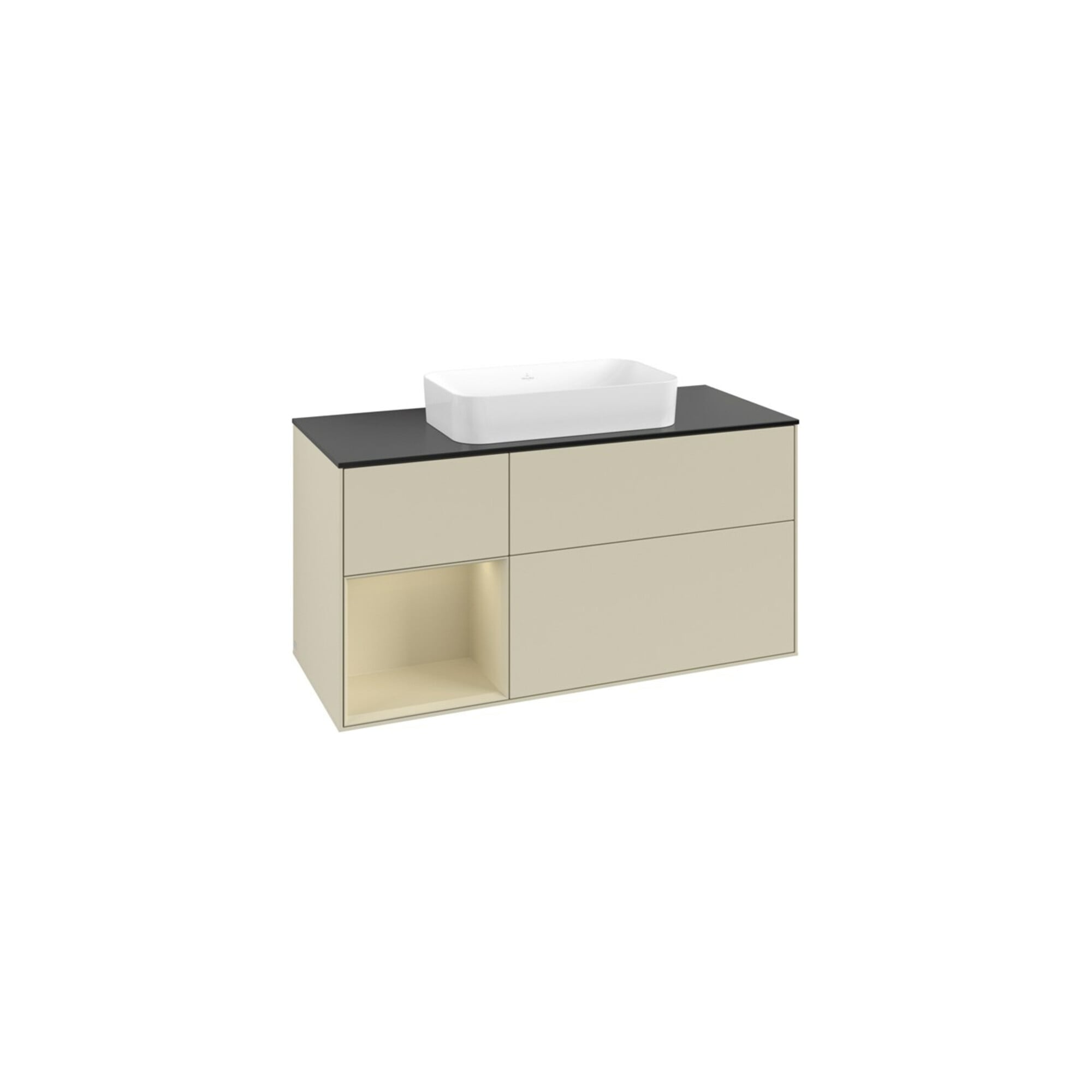V&B Waschtischunterschrank Finion 120x60 cm, Rg l si Gr m Lac, si Gr m Lac ; Villeroy & Boch