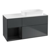 V&B Waschtischunterschrank Finion 120x60 cm, Rg li bla m Lac, md bl. m Lac