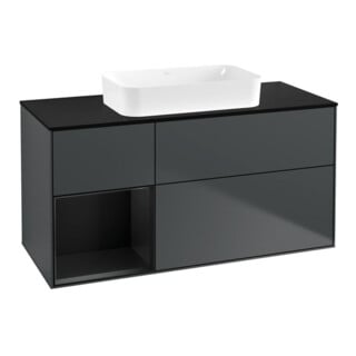 V&B Waschtischunterschrank Finion 120x60 cm, Rg li bla m Lac, md bl. m Lac