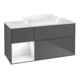 V&B Waschtischunterschrank Finion 120x60 cm, Rg li glo wh. Lac, Anthrac. m-1