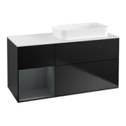 V&B Waschtischunterschrank Finion 120x60 cm, Rg li md bl. m Lac, bla m Lac