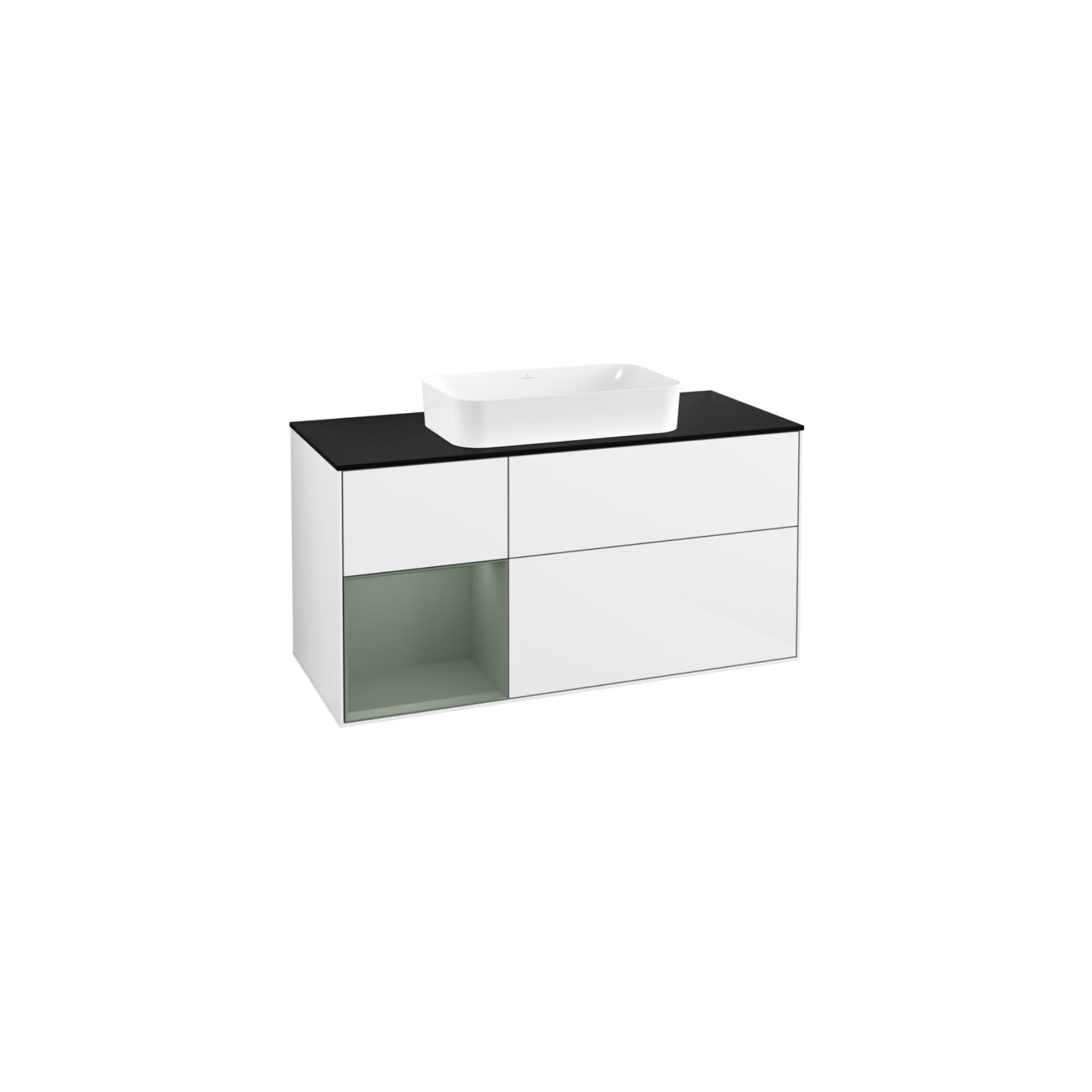 V&B Waschtischunterschrank Finion 120x60 cm, Rg li Oli. m Lac, glo wh. Lac ; Villeroy & Boch
