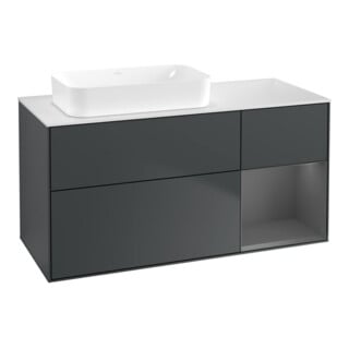 V&B Waschtischunterschrank Finion 120x60 cm, Rg r Anthrac. m, md bl. m Lac