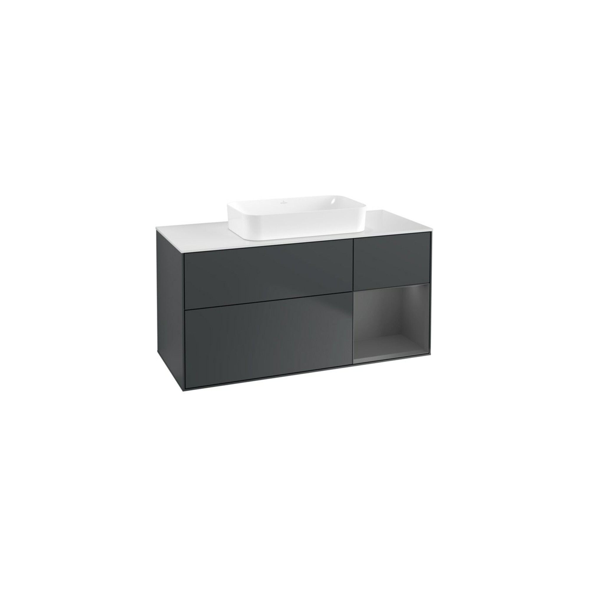 V&B Waschtischunterschrank Finion 120x60 cm, Rg r Anthrac. m, md bl. m Lac ; Villeroy & Boch