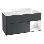 V&B Waschtischunterschrank Finion 120x60 cm, Rg r g wh. Lac, md bl. m Lac