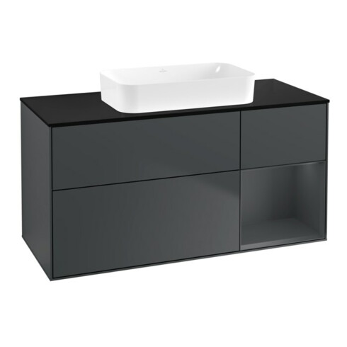 V&B Waschtischunterschrank Finion 120x60 cm, Rg r md b m Lac, md bl. m Lac