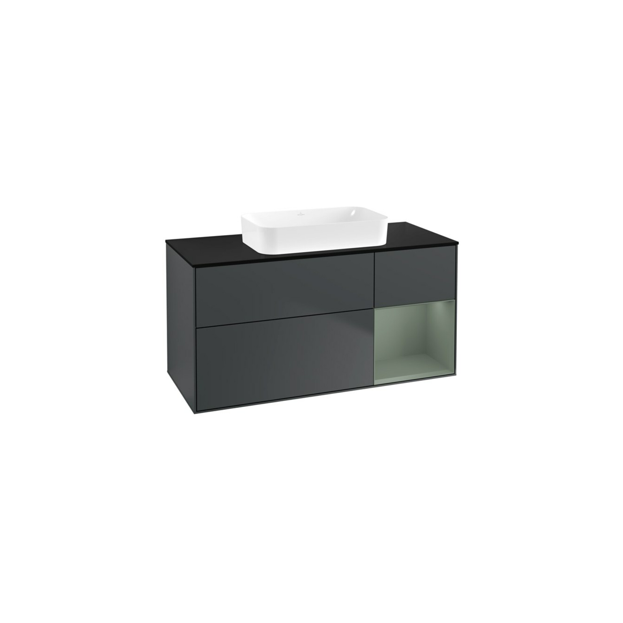 V&B Waschtischunterschrank Finion 120x60 cm, Rg r Oli. m Lac, md bl. m Lac ; Villeroy & Boch