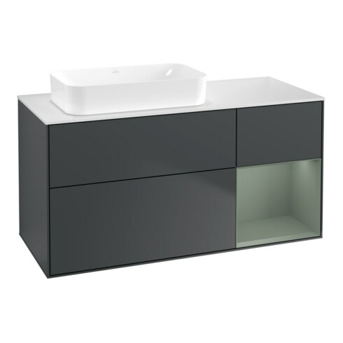 V&B Waschtischunterschrank Finion 120x60 cm, Rg r Oli. m Lac, md bl. m Lac