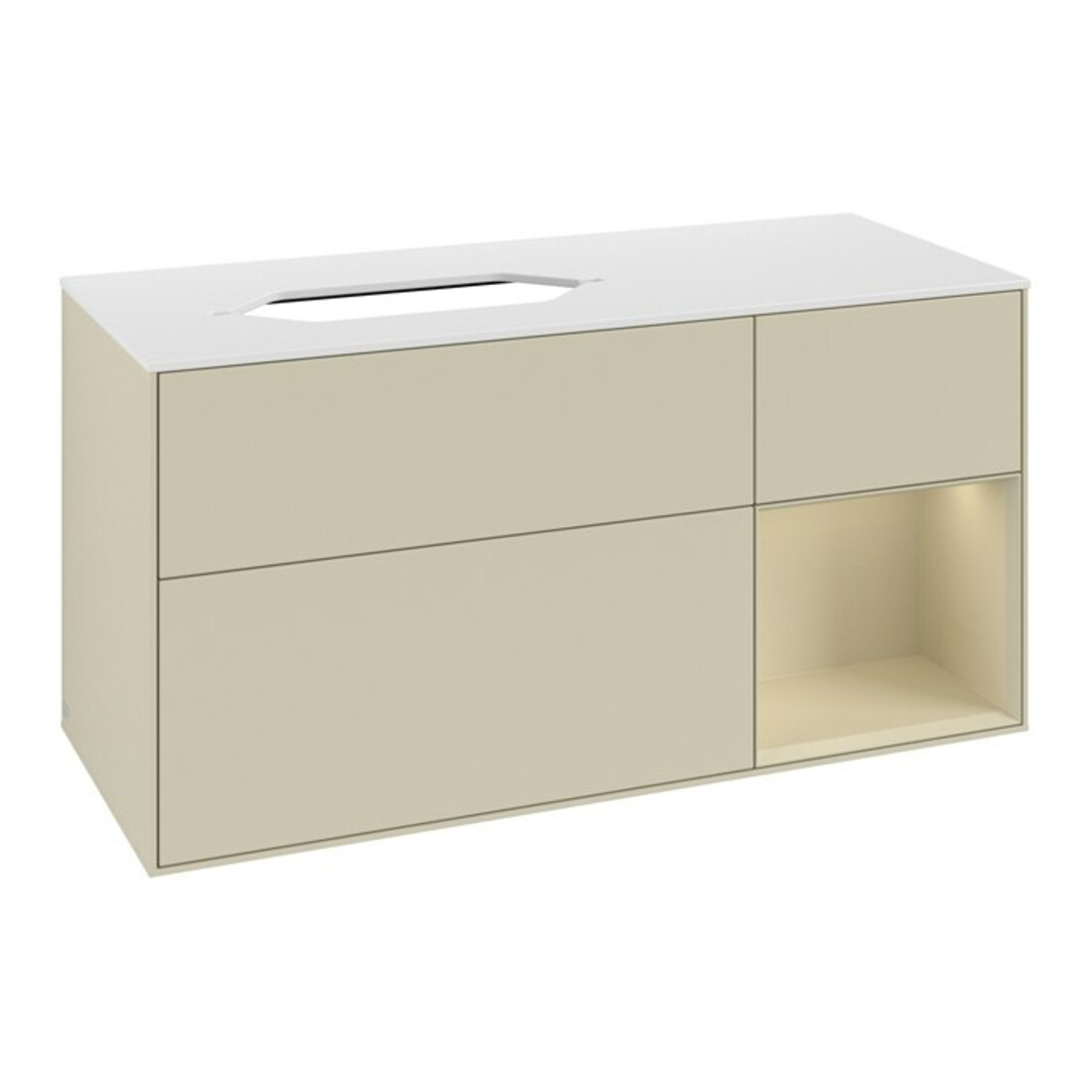 V&B Waschtischunterschrank Finion 120x60 cm, Rg r si Gr m Lac, si Gr m Lac