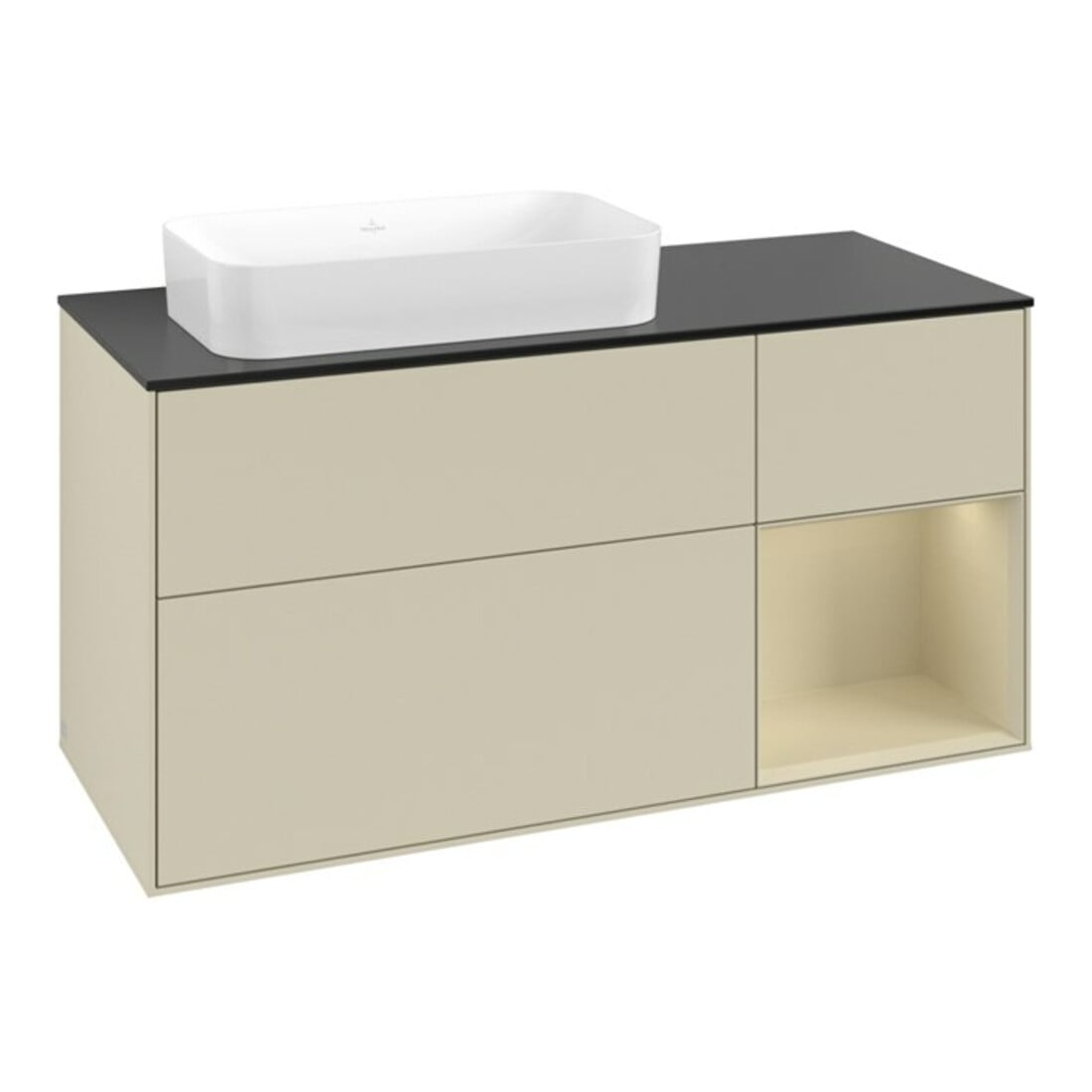 V&B Waschtischunterschrank Finion 120x60 cm, Rg r si Gr m Lac, si Gr m Lac