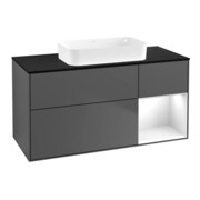 V&B Waschtischunterschrank Finion 120x60 cm, Rg re glo wh. Lac, Anthrac. m