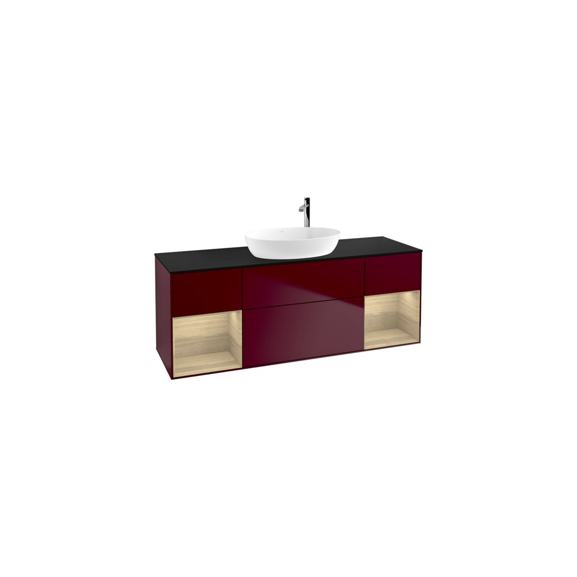 V&B Waschtischunterschrank Finion 160cm, Abd.-Pl. bla m, Reg Oa ven, Peo m ; Villeroy & Boch