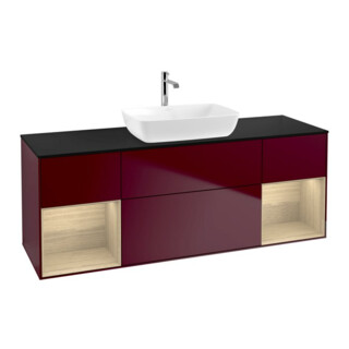 V&B Waschtischunterschrank Finion 160cm, Abd.-Pl. bla m, Reg Oa ven, Peo m