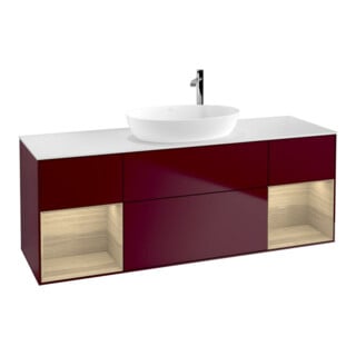V&B Waschtischunterschrank Finion 160cm, Abd.-Pl. wh. m, Reg Oa ven, Peo m