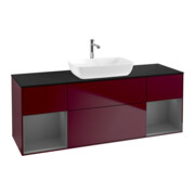 V&B Waschtischunterschrank Finion 160cm, Pl b m, Reg Anthrac. m Lac, Peo m