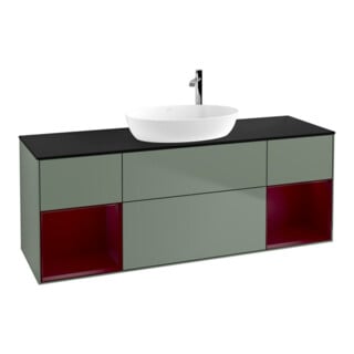 V&B Waschtischunterschrank Finion 160cm, Pl b m, Reg Peo m Lac, Oli. m Lac