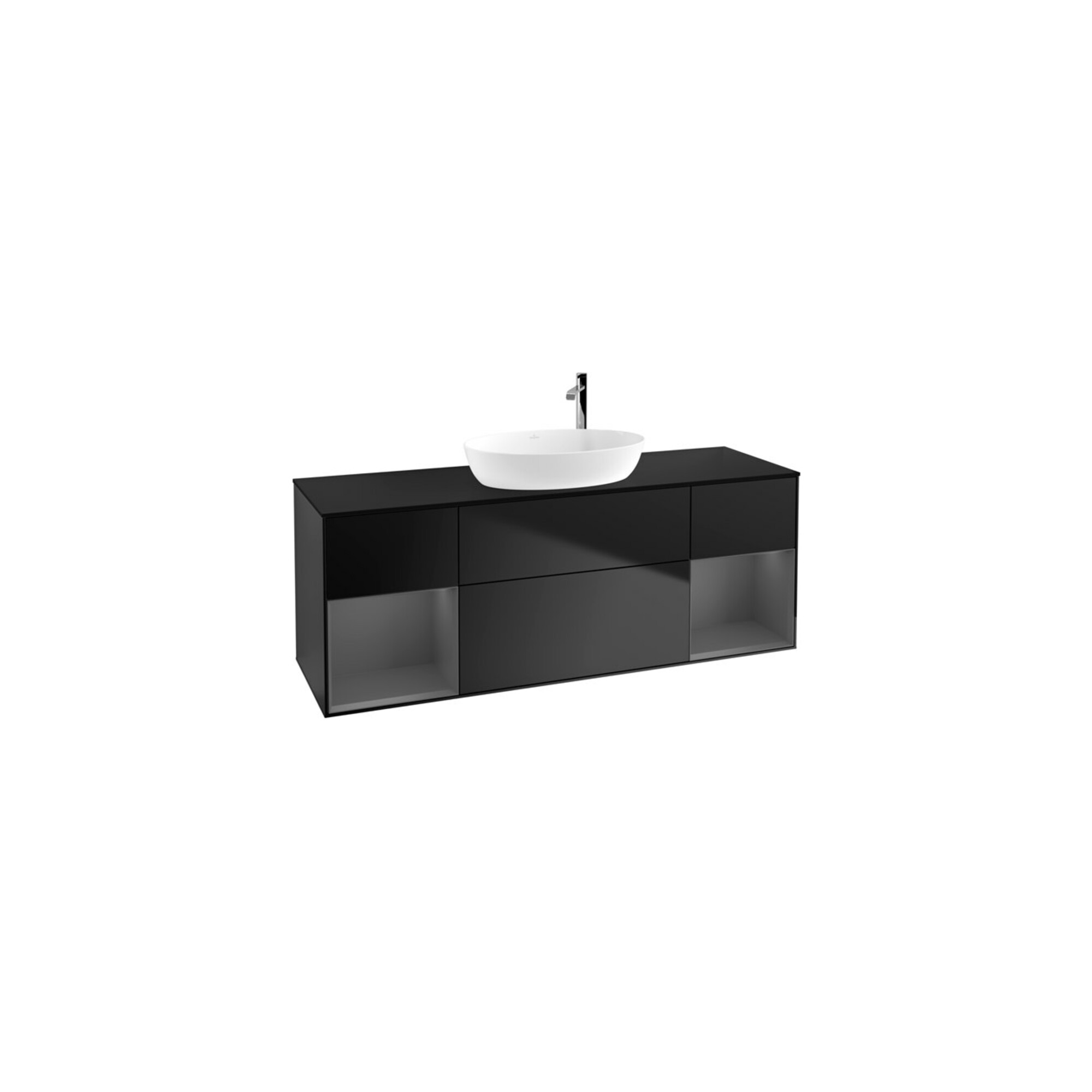 V&B Waschtischunterschrank Finion 160cm, Pl b m, Rg A m Lac, bla m Lac ; Villeroy & Boch