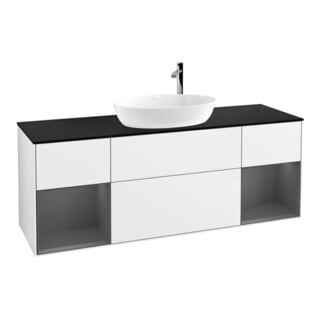 V&B Waschtischunterschrank Finion 160cm, Pl b m, Rg A m Lac, glo wh. Lac