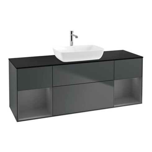 V&B Waschtischunterschrank Finion 160cm, Pl b m, Rg A m Lac, md bl. m Lac