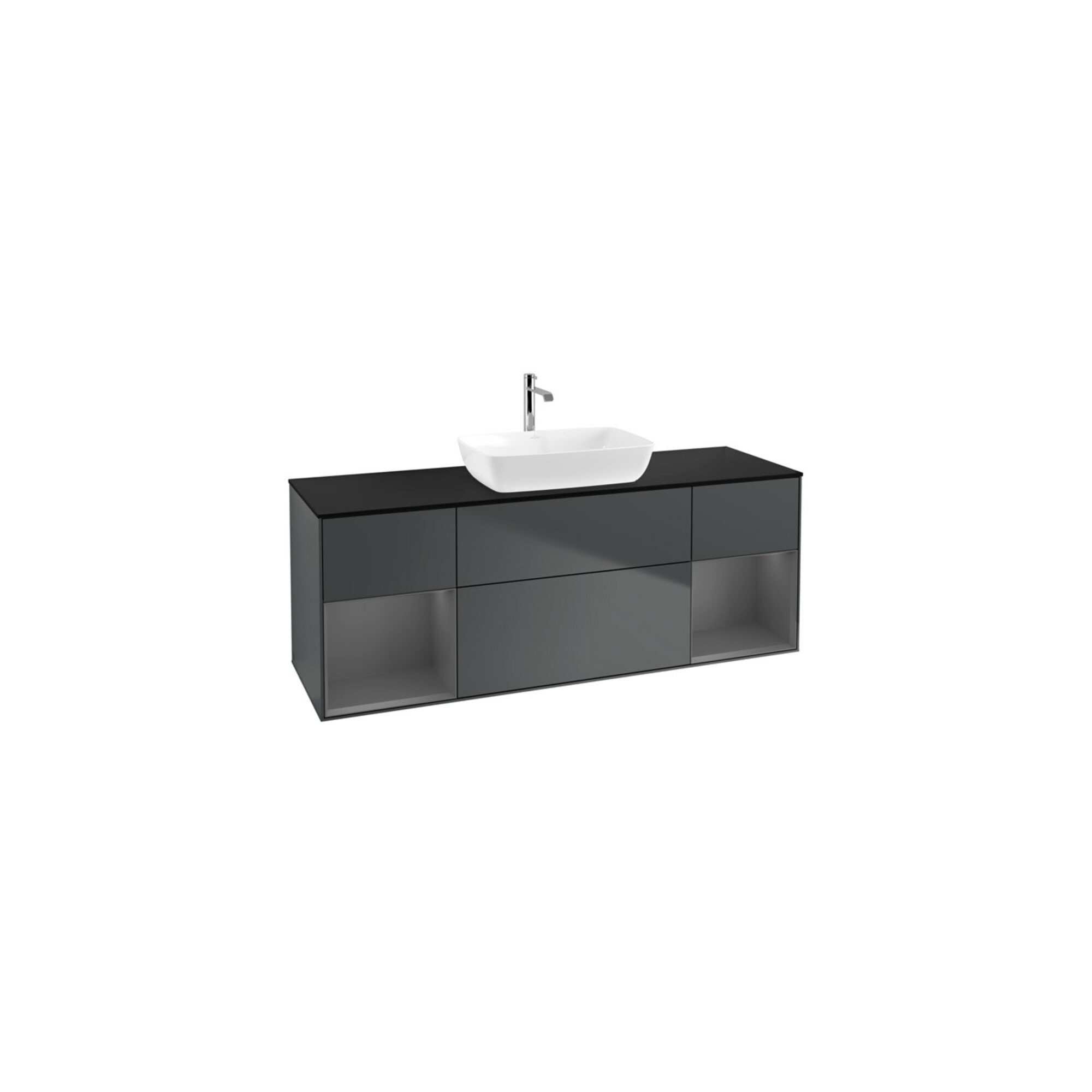 V&B Waschtischunterschrank Finion 160cm, Pl b m, Rg A m Lac, md bl. m Lac ; Villeroy & Boch