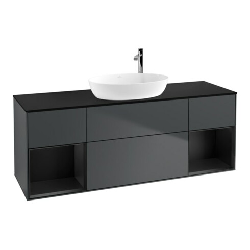 V&B Waschtischunterschrank Finion 160cm, Pl b m, Rg b m Lac, md bl. m Lac