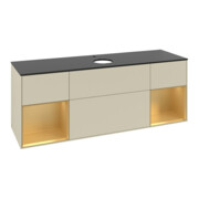 V&B Waschtischunterschrank Finion 160cm, Pl b m, Rg gol m Lac, si Gr m Lac