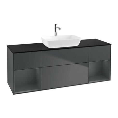 V&B Waschtischunterschrank Finion 160cm, Pl b m, Rg md m Lac, md bl. m Lac