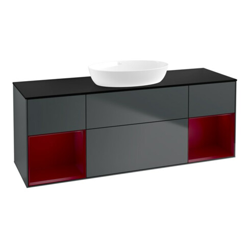 V&B Waschtischunterschrank Finion 160cm, Pl b m, Rg Peo m La, md bl. m Lac