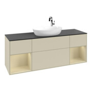 V&B Waschtischunterschrank Finion 160cm, Pl b m, Rg si G m La, si Gr m Lac