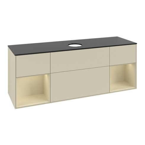 V&B Waschtischunterschrank Finion 160cm, Pl b m, Rg si G m La, si Gr m Lac