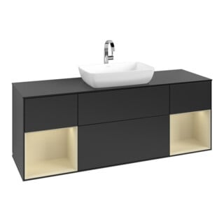 V&B Waschtischunterschrank Finion 160cm, Pl b m, Rg si Gr m Lac, bla m Lac