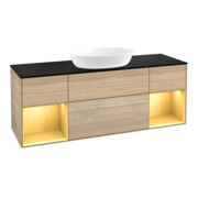 V&B Waschtischunterschrank Finion 160cm, Pl bla m, Reg gol m Lac, Oa ven