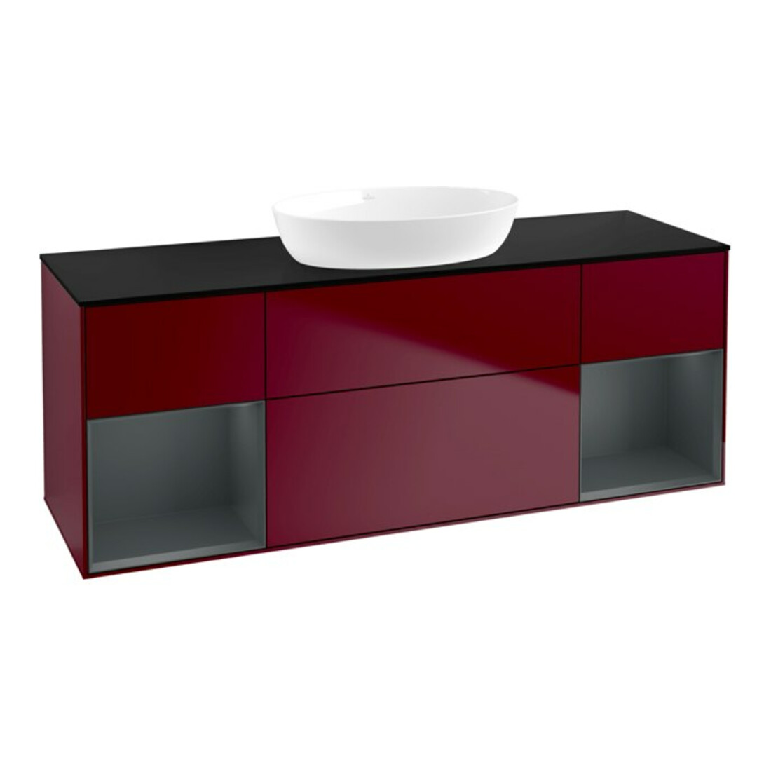V&B Waschtischunterschrank Finion 160cm, Pl bla m, Reg md m Lac, Peo m