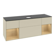V&B Waschtischunterschrank Finion 160cm, Pl bla m, Reg Oa ven, si Gr m Lac