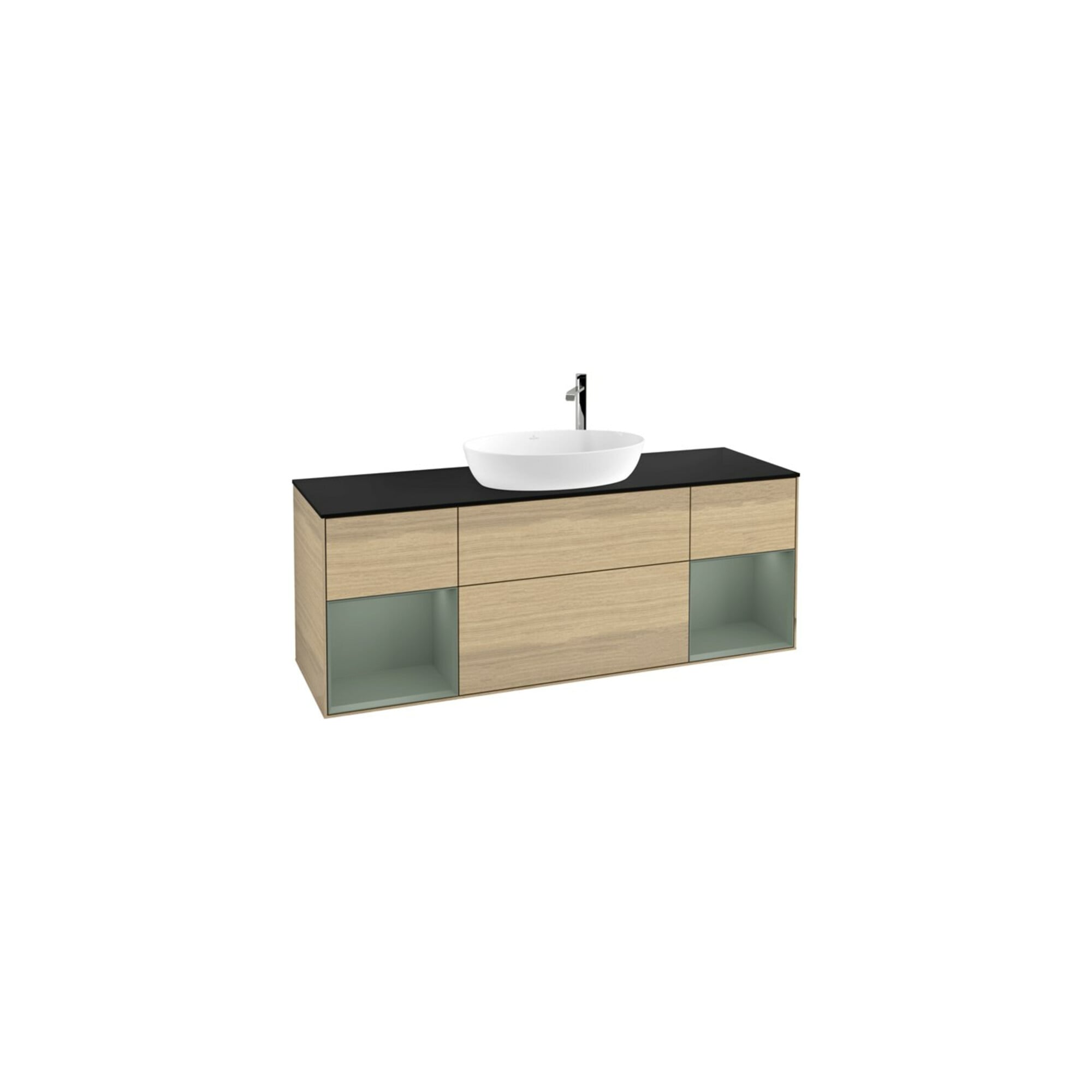V&B Waschtischunterschrank Finion 160cm, Pl bla m, Reg Oli. m Lac, Oa ven ; Villeroy & Boch