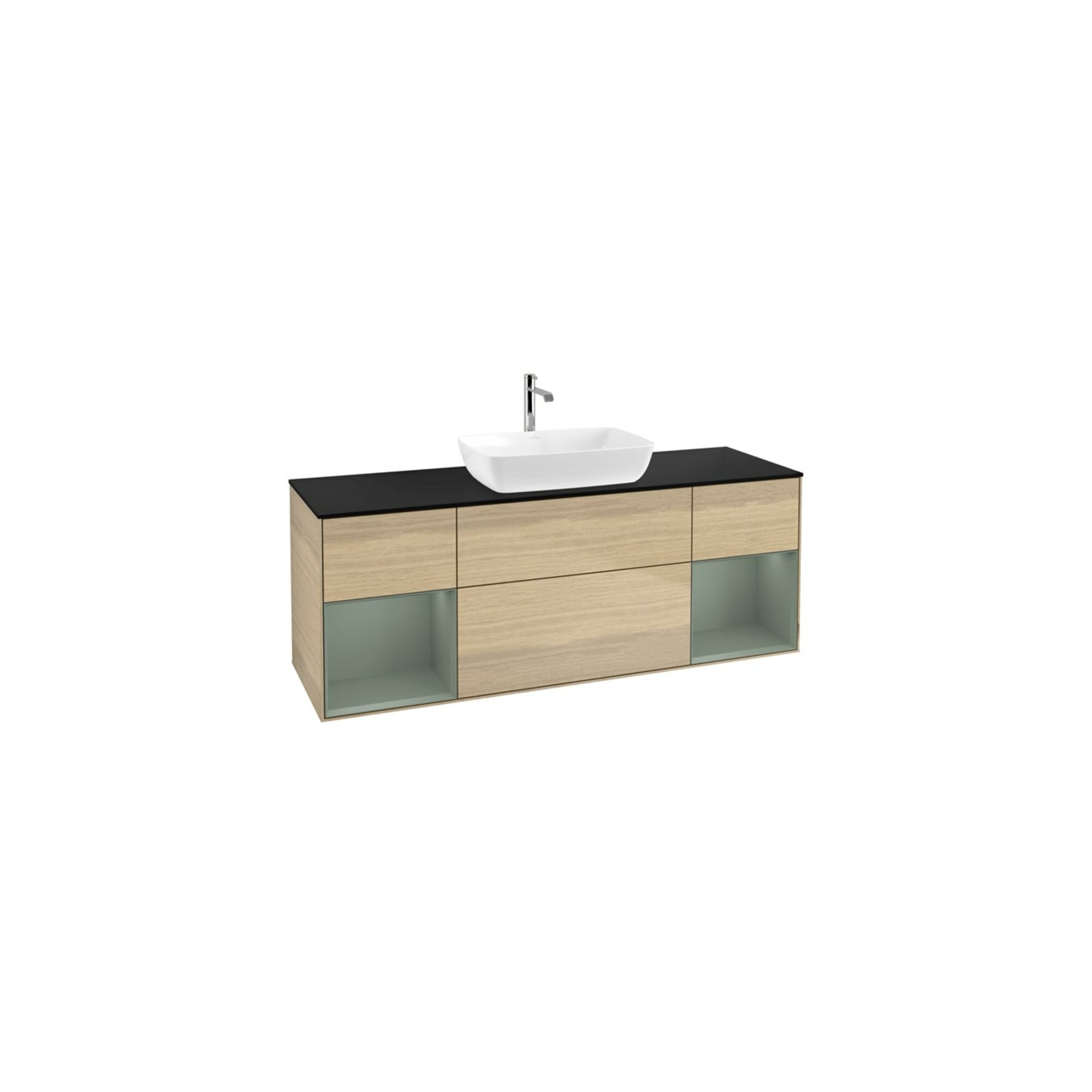 V&B Waschtischunterschrank Finion 160cm, Pl bla m, Reg Oli. m Lac, Oa ven ; Villeroy & Boch