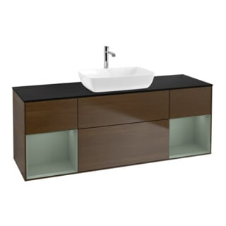 V&B Waschtischunterschrank Finion 160cm, Pl bla m, Reg Oli. m Lac, wal ven