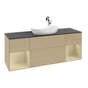 V&B Waschtischunterschrank Finion 160cm, Pl bla m, Reg si Gr m Lac, Oa ven