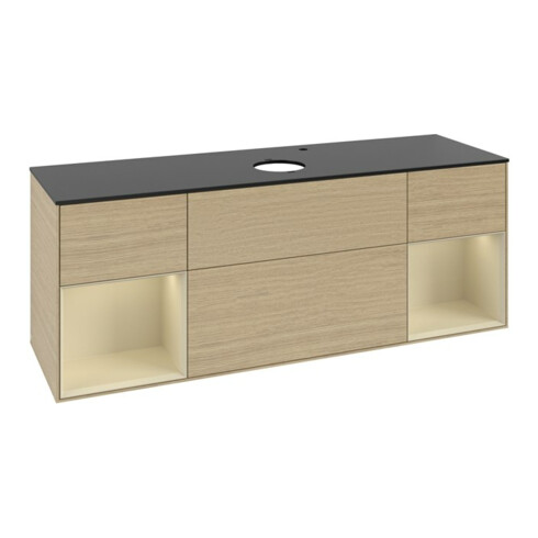 V&B Waschtischunterschrank Finion 160cm, Pl bla m, Reg si Gr m Lac, Oa ven