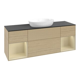 V&B Waschtischunterschrank Finion 160cm, Pl bla m, Reg si Gr m Lac, Oa ven