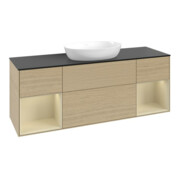 V&B Waschtischunterschrank Finion 160cm, Pl bla m, Reg si Gr m Lac, Oa ven