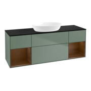 V&B Waschtischunterschrank Finion 160cm, Pl bla m, Reg wal ven, Oli. m Lac