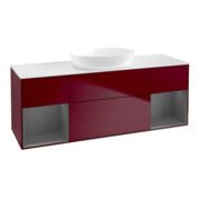 V&B Waschtischunterschrank Finion 160cm, Pl w m, Reg Anthrac. m Lac, Peo m